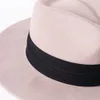 Chapeau Fedora de Jazz 100% laine pour femmes et hommes, rétro décontracté à large bord, casquette en feutre Panama, Shopping en plein air, fête, église, chapeaux en feutre de laine