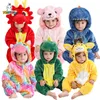 Rompers MICHLEY Halloween Baby Winter Clothes Cartoon Dinosaur Bear Toddler Costume Jumpsuit Bodysuits For Girls Boys 236M 231208