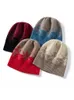 Gorro / Gorros de calavera Lana Cashmere Jacquard Gorros de punto Mujeres Gorros de copo de nieve Regalo de Navidad Sombrero para hombre Invierno Grueso Cashmere Warm Bonnet 231208