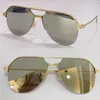 Marca de venda quente Santos De Designer Classic Pilot Metal Frame Gold Fashion Sunglasses para homens e mulheres Uv400 com caixa original Ct0229 Vtyo