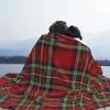 Blankets Swaddling Red Tartan Stewart Clan Throw Blanket Plaid Ultra-Soft Flannel Blanket Lightweight Home Decor Fleece Blanket for Men Women Kids 231208