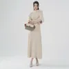 European and American women's dress, autumn and winter design sense, knitted skirt, high-end sense, waist and buttocks wrapped skirt for womenSweater long skirt