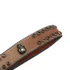 Simon Punk Bb Rhinestone Belt Skull Buckle Man Leather Strap Western Cowboy Y2K Girls Fashion Belt for Jeans Accessories