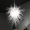 Lamp Pure White Color Hand Blown Glass Lights Crystal Chandeliers 32 Inches CE UL LED Decor Home Lamps Chandelier Lighting270S