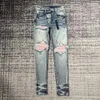 Designer Jeans Mens Purple Denim Trousers Fashion Pants High-End Quality Straight Design Retro Streetwear Casu A Wholesa Wholesale 2 Pieces 10% Dicount C