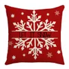 Kissen Weihnachtskissenbezug 4545 Sofakissen Kissenbezüge Leinenkissenbezüge Weihnachtsbaum Schneeflocke Home Decor Weihnachten für Zuhause 231208