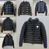 Casaco de inverno masculino designer jaqueta feminina emblema bordado em pé pescoço com capuz puffer casal thic a atacado 2 p peças por atacado 10% desconto c