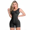 Bel karın şekillendiricisi yüksek sıkıştırma tam vücut shapewear kanca ve göz kapağı şekillendirici ayarlanabilir sütyen incelme bodysuit fajas colombianas 231208