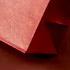 Rote dreilagige Papiertüte, flache Öffnung, staubdicht, dicke Geschenkpapiertüte, stark und langlebig, Direktverkauf ab Werk, großer Mengenrabatt