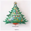 Parti Dekorasyonu Mutlu Noeller Folyo Balonları Noel Baba Noel için Alüminyum Şişme Topları Oyuncaklar Festival Malzemeleri 17 Tasarım Dhmlg