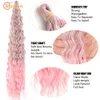 Synthetic Wigs MEIFAN Crochet Hair Wate Wavy Curly Synthetic Faux Locs Braids for Women Ombre Dreadlocks Pre-looped Braiding Hair 231208