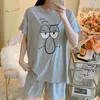 Women's Tracksuits Oversized Summer Short Sleeved Shorts Set Student Korean Version Cute Loose Women Home Clothing Pajamas Suit 2 Piece