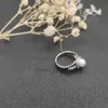 Anillos redondos de alta calidad del regalo de la venta al por mayor de la perla del diamante del diseñador del anillo de bodas de lujo