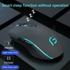 Mice Rechargeable Computer Mouse Dual Mode Bluetooth2.4Ghz Wireless USB Mouse 2400DPI Optical Gaming Mouse Gamer Mice for PC Laptop 231208