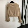 Ropa de diseñador de lujo para mujer, camisa de moda de otoño, calidad para mujer, jersey con cuello redondo, cintura alta y falda larga con vuelo, diciembre de 2008 Nuevo