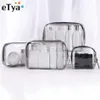 sacca cosmetica trasparente Etya Clear Zipper Travel Make Up Women Makeup Beauty Organizzatore di bellezza Wash Wash Stora State241V