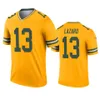 Green Bay''packers''men 12 Aaron Rodgers 17 Davante Adams 2 Crosby 10 Jor Dan Love Custom Donna Youth Maglia oro invertita