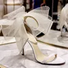 Scarpe eleganti Grandi sandali con nodo a farfalla Donna Tacchi alti estivi Décolleté da donna Scarpe firmate a punta Mary Janes Scarpe da sposa sexy con stiletto 231208