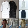 3versions 프리미엄 겨울 코트 남성을위한 따뜻한 긴 다운 재킷 여성 흑백 XS-XXL