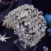Headwear acessórios para o cabelo youlapan hp240 tiara nupcial cristal coroa de casamento luxo noiva headdress liga flor bandana pageant 231208