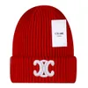 Beanie Skull Caps Designer Chapéus de Malha Ins Popular Canadá Chapéu de Inverno Clássico Carta CEL Print Knit 10