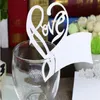 100 pezzi di carta a forma di cuore di amore vuoto segnaposto di carta carta di tazza di scorta carta di vetro di vino per bomboniere di matrimonio par 321y