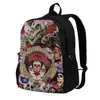 Backpack Dance With Me Day Of The Dead Backpacks Mexican Traditional Big Unique Polyester Travel Unisex Bags2471