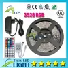 Wodoodporny RGB 3528 RGB CW WW Green 5M 300 LED LID LID LIGING Pasek Wodoodporny 44 Klucze IR Pilot Controller 12V 2A zasilacz 284R