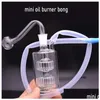 Tubi per fumatori Bruciatore a olio in vetro tascabile di grandi dimensioni Bong Inline Stereo Matrix Perc Recycler Catcher cenere 10 mm Dab Rig con giunto maschio Otwbk