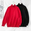 Two Piece Dress 170Kg Plus Size Women's Bust 160 Outer Wear Loose Pullover Turtleneck Base Knitted Sweater Black Red 5XL 6XL 7XL 8XL 9XL 10XLL231122