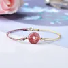 Cavigliere Cristallo naturale fragola Pace Fibbia Bracciale Cavigliera Femminile Anello nazionale Ornamenti Regalo amico Personalità semplice 231208