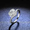 With Side Stones AETEEY Real Moissanite Diamond Ring Heart V Shaped Ring Pure S925 Sterling Silver for Women Wedding Fine Jewelry YQ231209