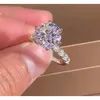 Big Natural Diamond Band z Central Moissanite Stone w 4CT VVS D Kolor na obrączkę