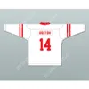 Anpassad White Troy Bolton 14 East High School Wildcats 1 Hockey Jersey New Top Stitched S-M-L-XL-XXL-3XL-4XL-5XL-6XL