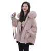 Trench da donna Rosa Parker Abbigliamento in cotone Giacca imbottita Donna Inverno 2023 Cappotto esplosivo di media lunghezza Wild Loose Tooling Thick