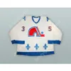 Personnalisé STEPHANE FISET 35 NORDIQUES DE QUÉBEC MAILLOT DE HOCKEY BLANC NOUVEAU Top Cousu S-M-L-XL-XXL-3XL-4XL-5XL-6XL