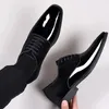 47 sukienka patentowa skórzana Pu Classic Men Casual Business Lace Up Formal Office Work Buty na męskie przyjęcie ślubne Oxfords 231208 MAL 95 Oxds