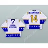 Gdsir Custom Muamar Dzamalija 14 Bosnia Herzegovina National Team Hold Hockey Jersey New Top ED S-M-L-XL-XXL-3XL-4XL-5XL-6XL