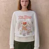 Kadın Hoodies Sweatshirts 2023 Sonbahar/Kış Yeni Kadınlar Giyim Küçük Ayı Akademi Tarzı İşlemeli Peluş Peluş Peluş Sıradan Yuvarlak Boyun Seti Head Gueet Giyim