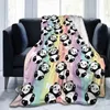 Coperte Fasce Simpatico Panda Cartone animato Stampa animalier Coperta Flanella Soffici morbide e calde Coperte Biancheria da letto accogliente Bambini Ragazze Adulti per regalo di compleanno 231208