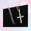 hip hop cruz diamantes pingente colares para homens mulheres Religião Cristianismo colar de luxo jóias banhado a ouro zircões de cobre Cu4281770