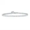 Bomei rostfritt stål 3mm bredd bling cubic zirconia cz sten isad ut diamant justerbar tenniskedja armband kvinnliga smycken