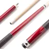 Billiard wskazówki 57 "Cue 2 -Cue z 12 mm ferrule skórzaną końcówkę twardego drewna i wykończenie o wysokim połysku czerwony 231208