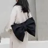이브닝 가방 보우 여자 캔버스 핸드백 2021 패션 큰 어깨 크로스 바디 여성 캐주얼 여행 메신저 가방 여성 블랙 레드 C2052