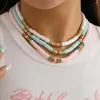 Chains Handmade Punk Bohemian Candy Clay Choker Necklace For Womern Girl Adjustable Collar Jewelry 2023