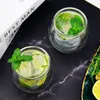 Round bellied double-layer glass candle holder cup, heat-resistant high borosilicate cocktail cup, coffee cup