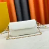 Роскошные дизайнерские пакеты с белым плечом кошелек на цепи плюща косметическая сумка женская тотация кожа