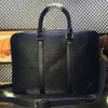 CLASSIC EPI water ripple black Genuine leather handbags briefcase mens business bags branded Design EXPLORER business shoulder bag272g