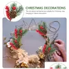 Decoratieve Bloemen Kransen 10/20/30 Stuks Kunstmatige Kerst Bessenboom Pijnboomtakken Xmas Fake Picks Simatie Rode Navidad Drop leveren Otwpl