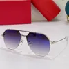 Marca de venda quente Santos De Designer Classic Pilot Metal Frame Gold Fashion Sunglasses para homens e mulheres Uv400 com caixa original Ct0229 Vtyo
